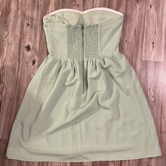 Mint Green Strapless Dress - Picture 2 of 4